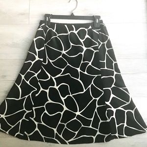 Ann Taylor Giraffe Pattern Silk Skirt